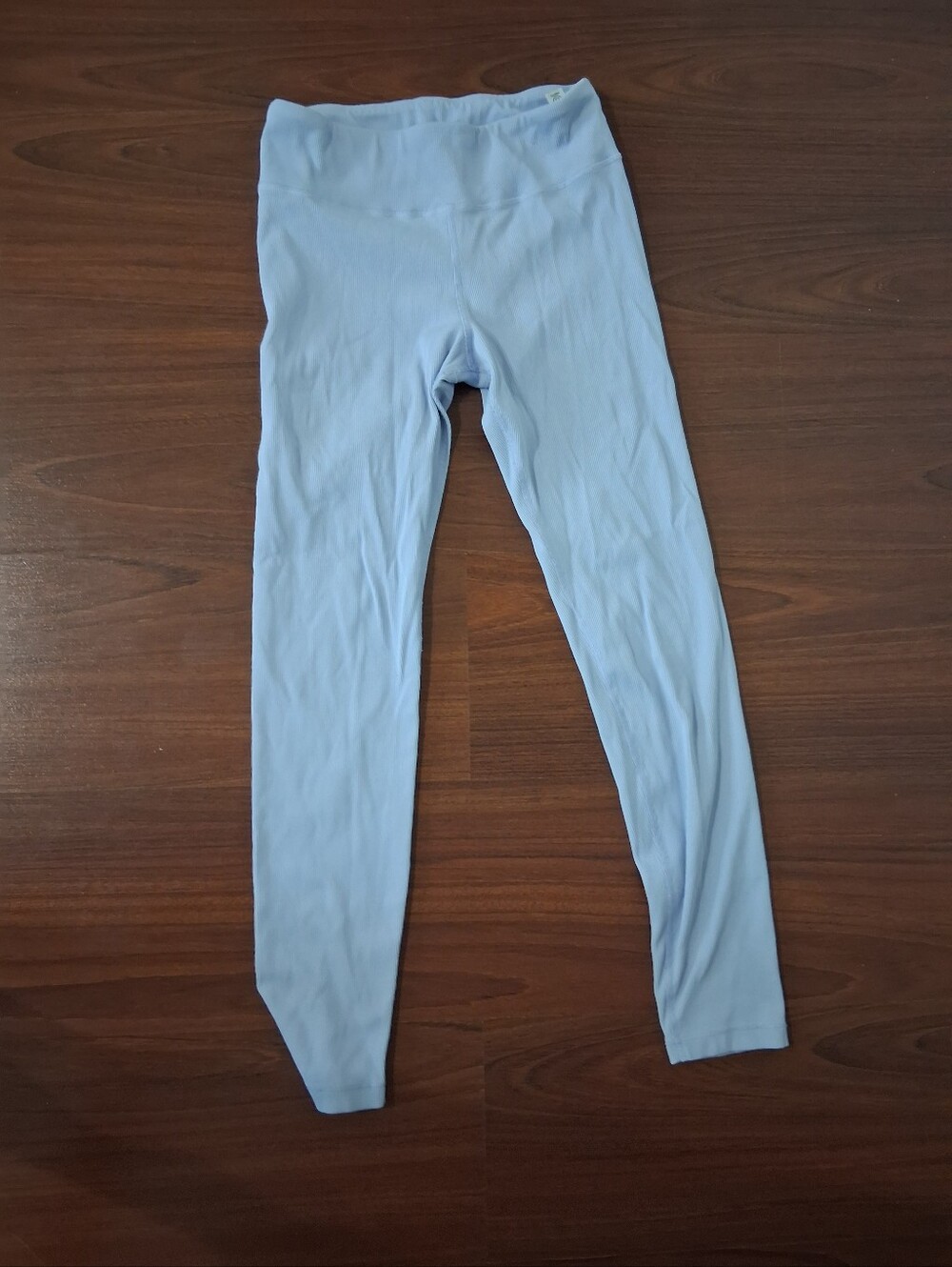 Athleta Girl Light Blue Ribbed Leggings